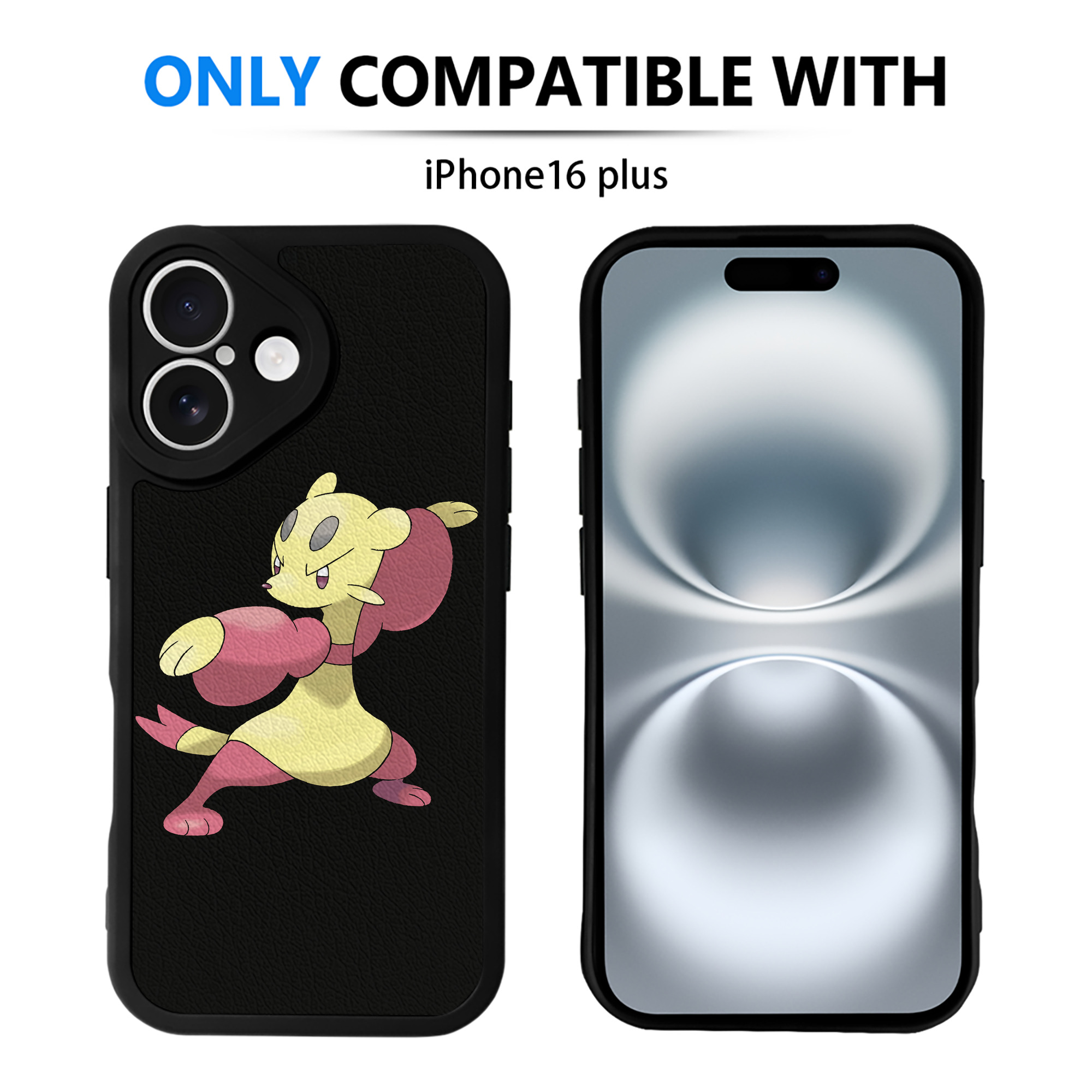 （画像用） ポケットモンスター Pokémon 【iPhone 16シリーズ対応】シリコンスマホケース（レザー調） 材質：シリコン